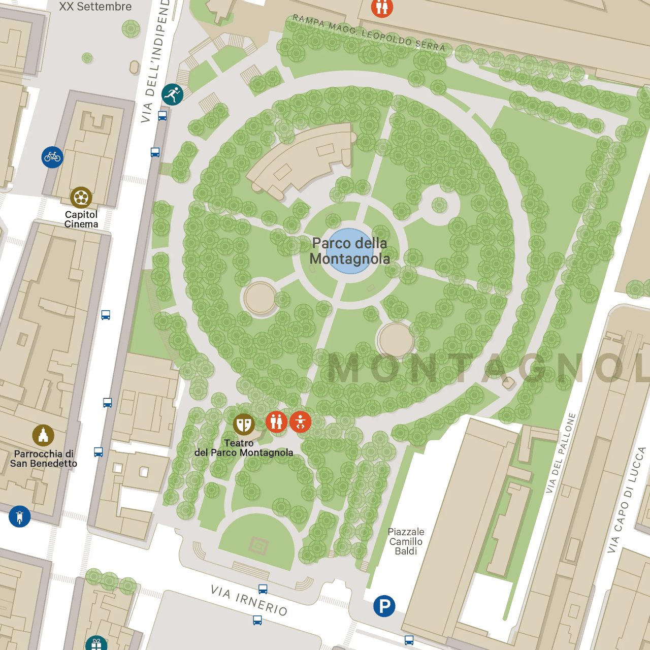 Extract from the wayfinding map