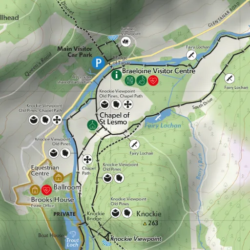 Glen Tanar Estate Waymarked Paths Map