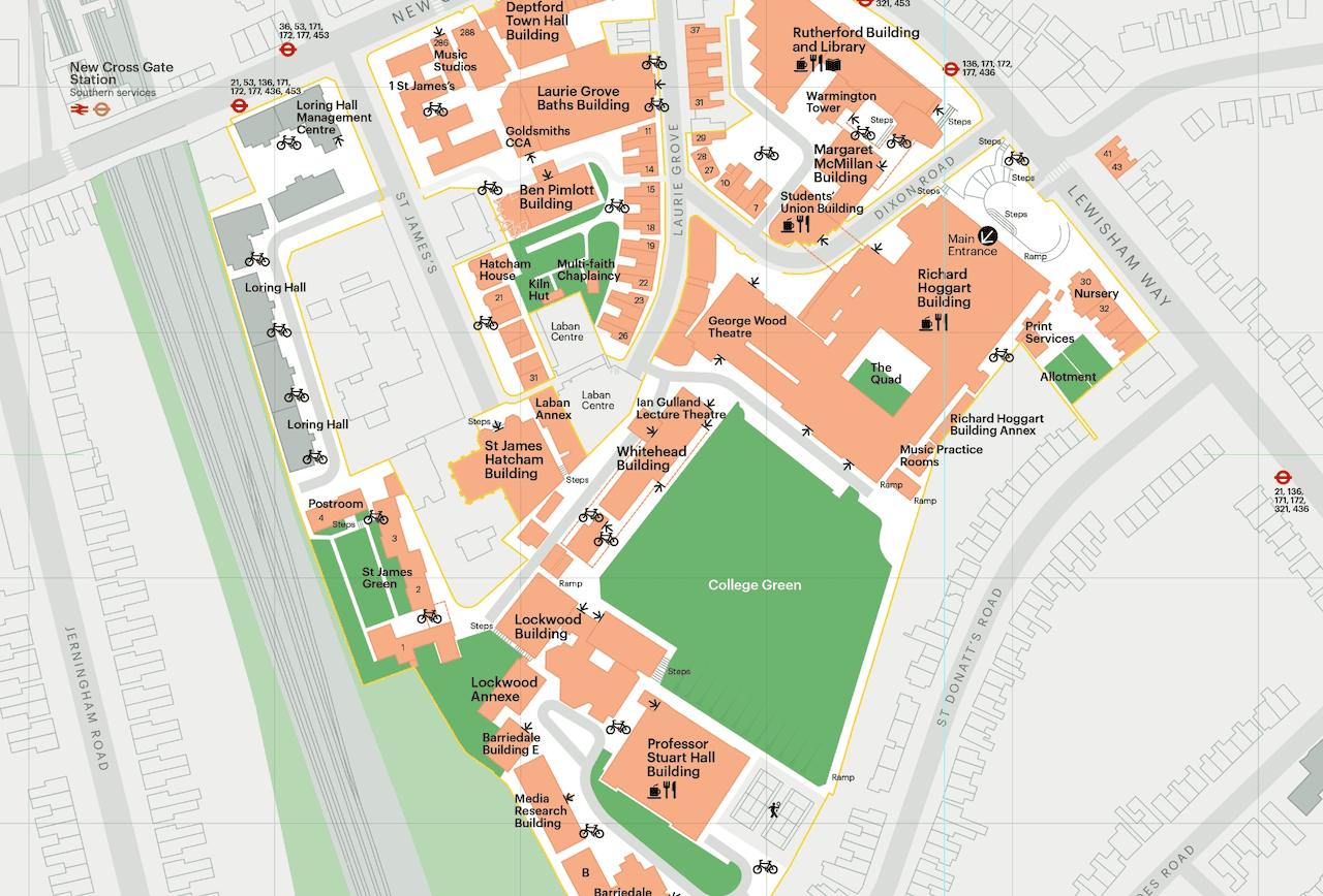 The on-street version of the campus map
