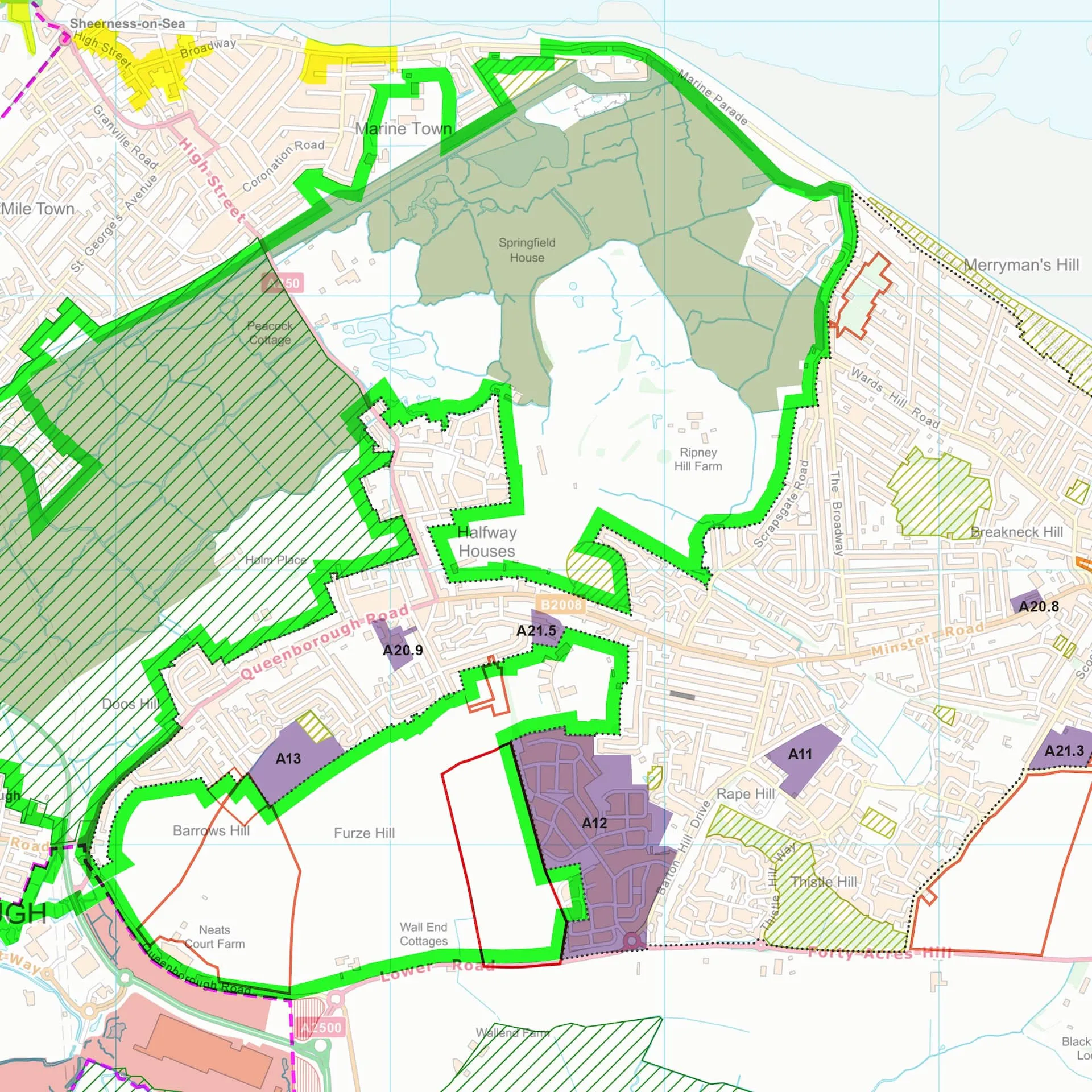 Sheppey planning policy designations