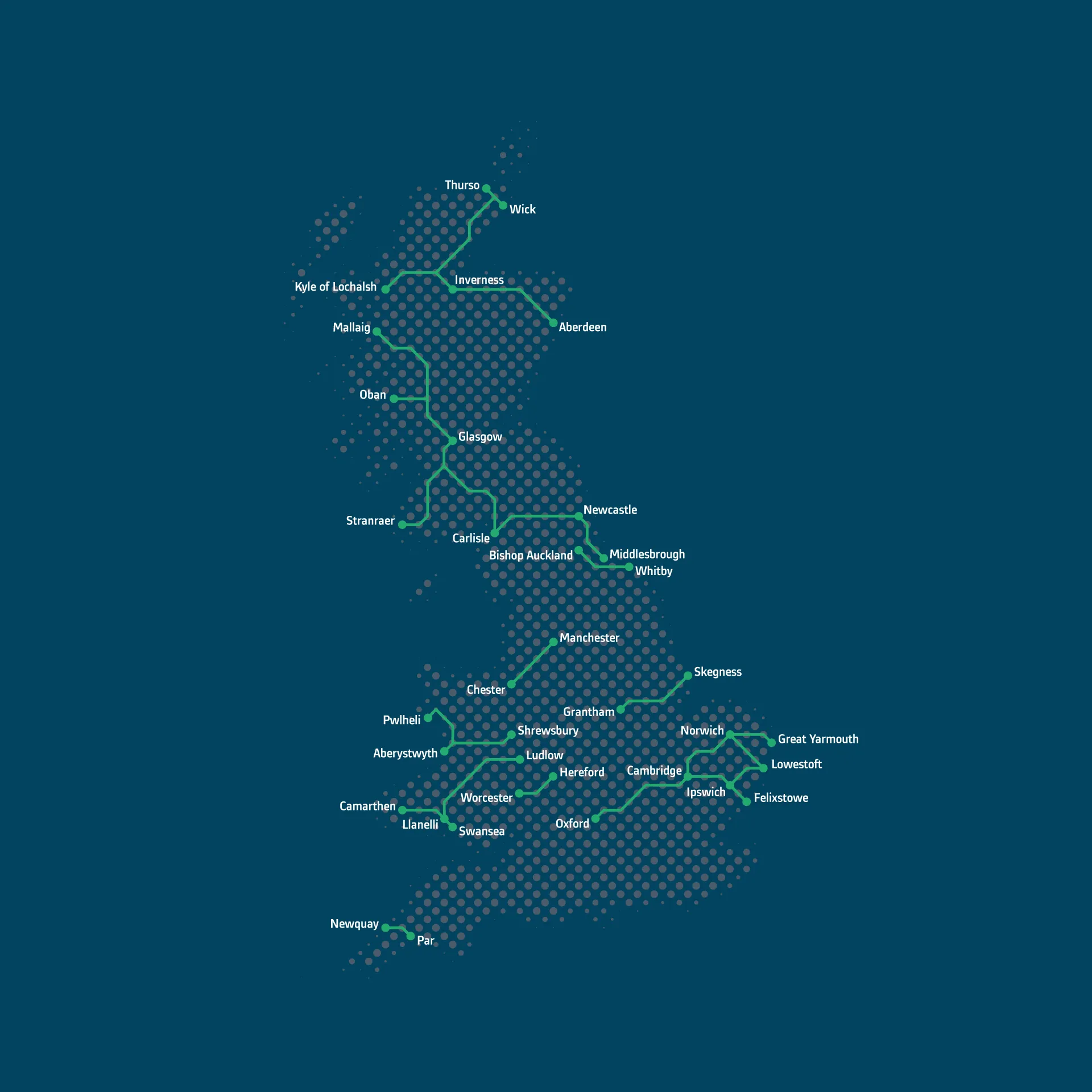 Potential hydrogen train lines in UK