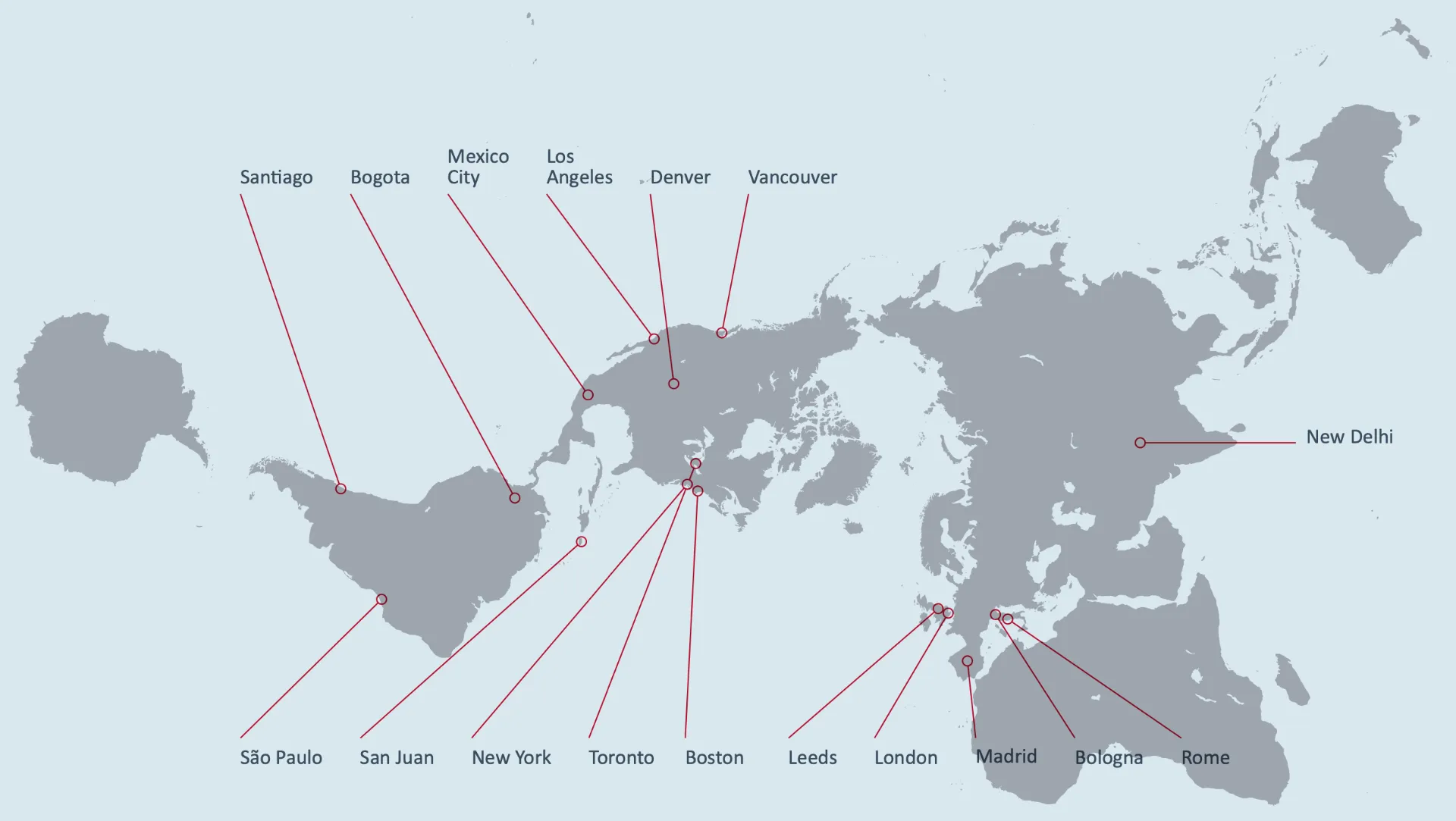 Worldwide office location