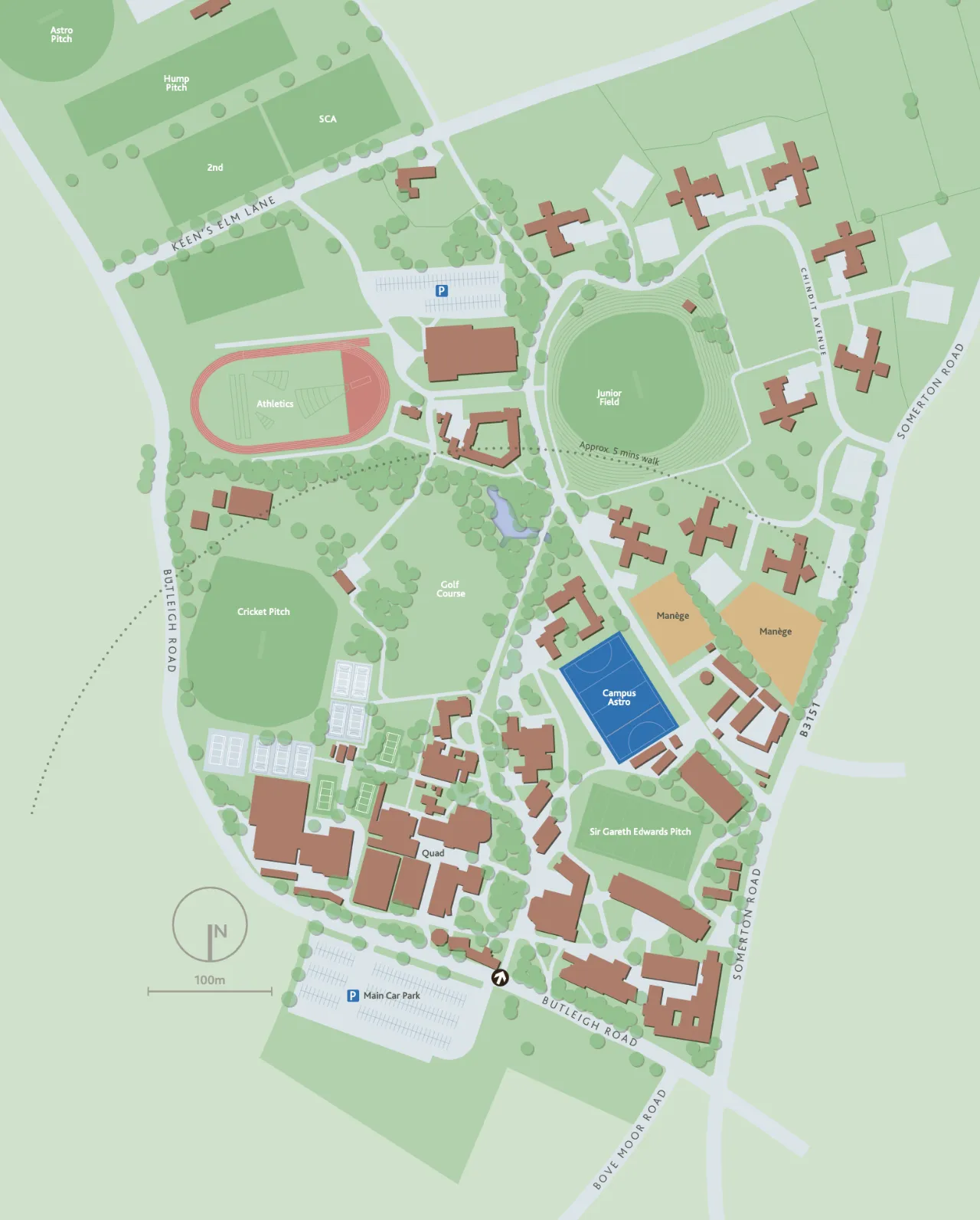 Millfield School site plan