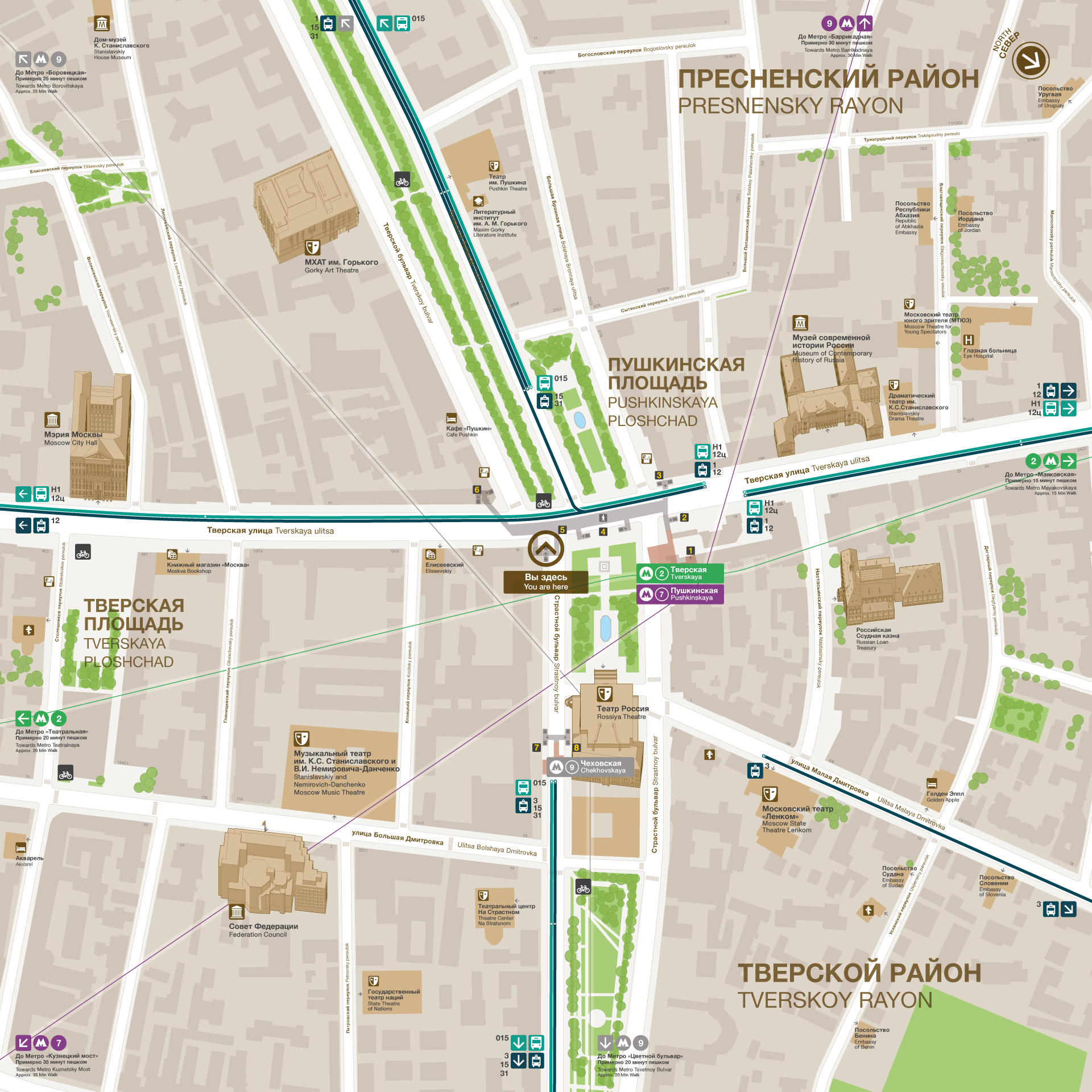 Extract of the wayfinding map