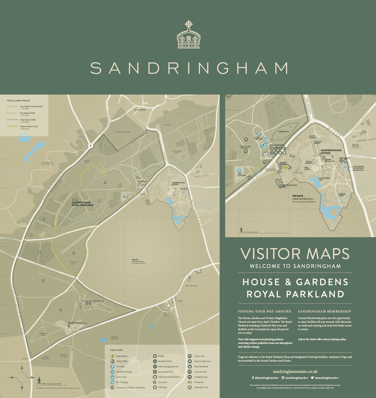 The visitor maps as used on the new car park signage