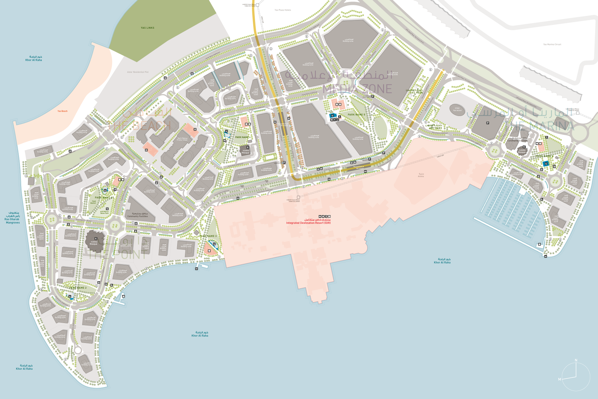 Extract of the wayfinding map in development